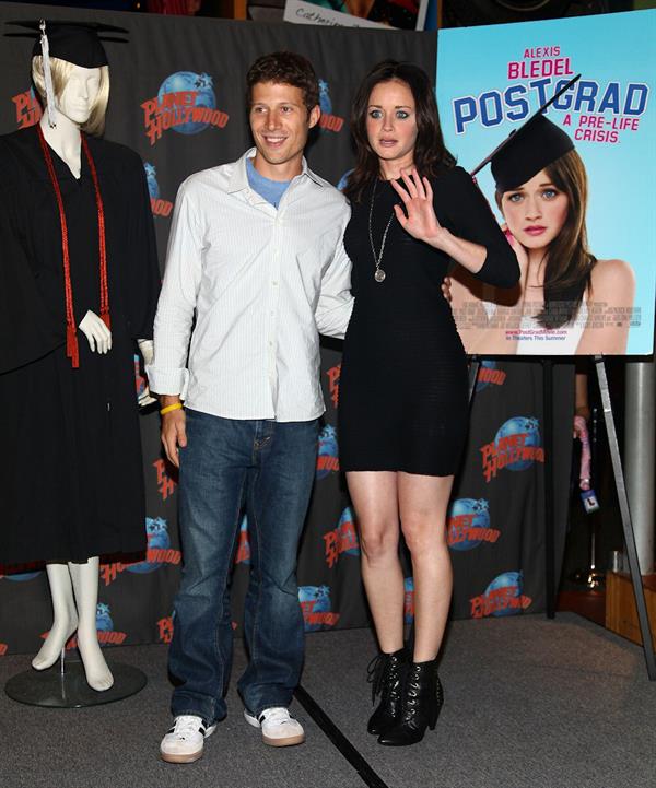 Alexis Bledel to promote Post Grad with a memorabilia donation at Planet Hollywood in New York City