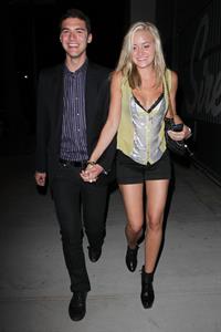 Amanda Michalka leaves a club with a friend in Los Angeles on August 7, 2010 
