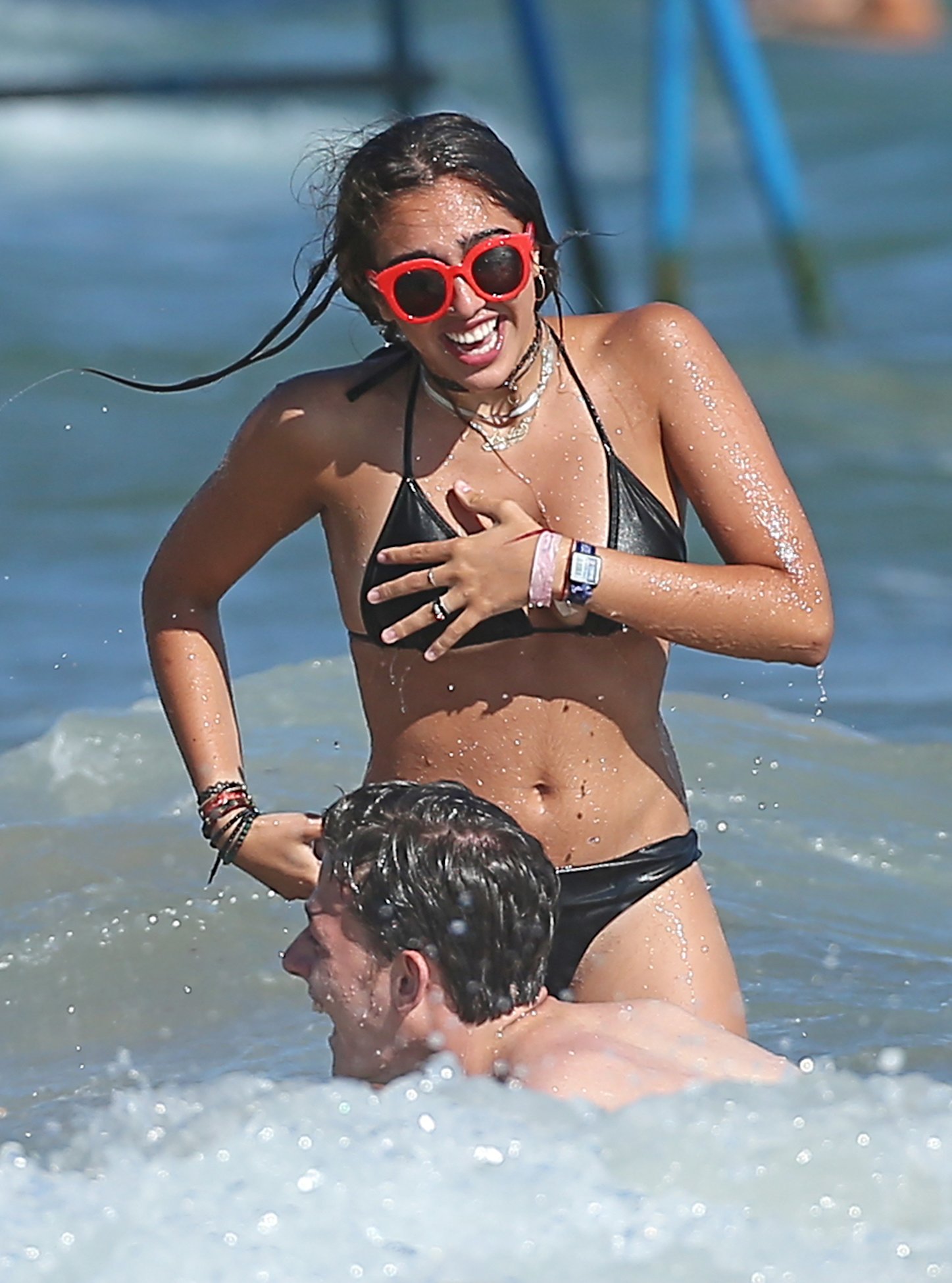 Lourdes Leon in a bikini in Cannes August 13, 2014