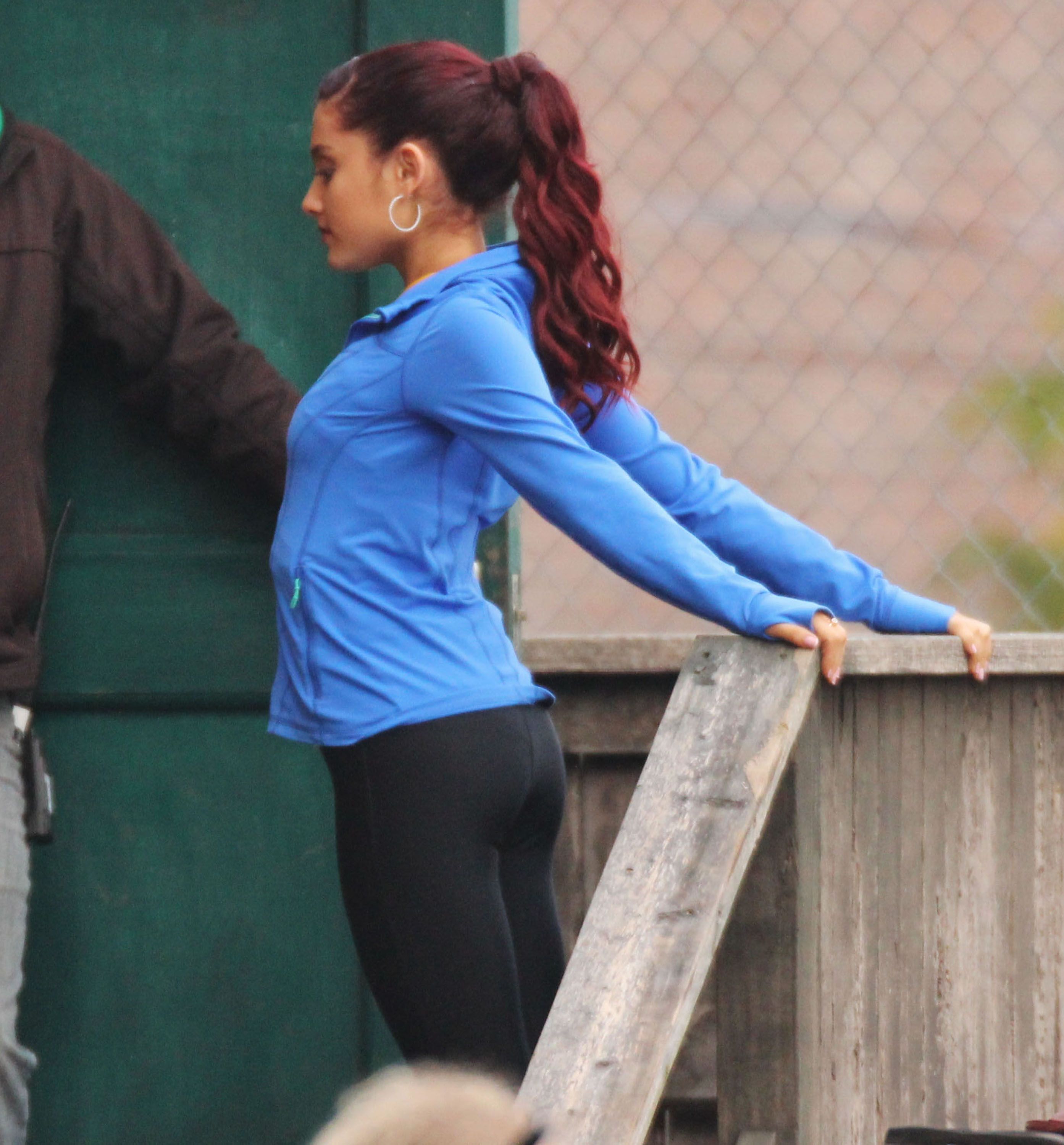 Ariana Grande In Tights On Set of 'Swindle' in Vancouver (10/11/1...