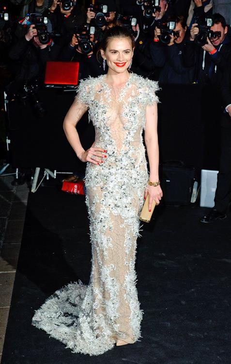 Hayley Atwell attends the 59th London Evening Standard Theatre Awards  
