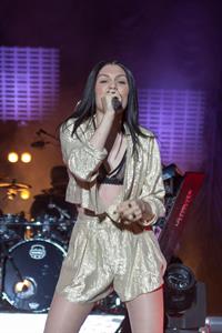 Jessie J performing at Sandown Park Racecourse in Esher, Surrey, England August 7, 2014
