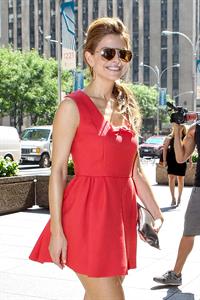 Maria Menounos visiting SiriusXM studios in New York City on  August 5, 2014