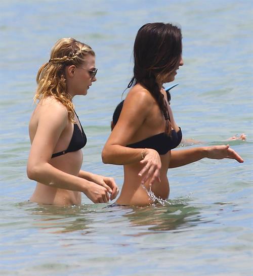 Chloe Grace Moretz candids in a Black Bikini in Miami Beach