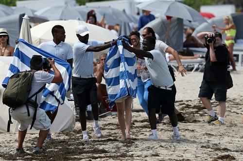 Chloe Grace Moretz candids in a Black Bikini in Miami Beach