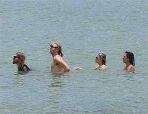 Chloe Grace Moretz candids in a Black Bikini in Miami Beach