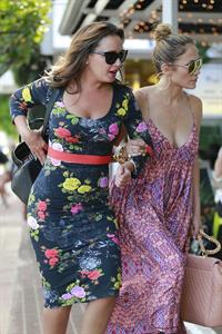 Jennifer Lopez and Leah Remini shopping at Fred Segal in Los Angeles on July 30, 2014
