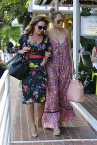 Jennifer Lopez and Leah Remini shopping at Fred Segal in Los Angeles on July 30, 2014