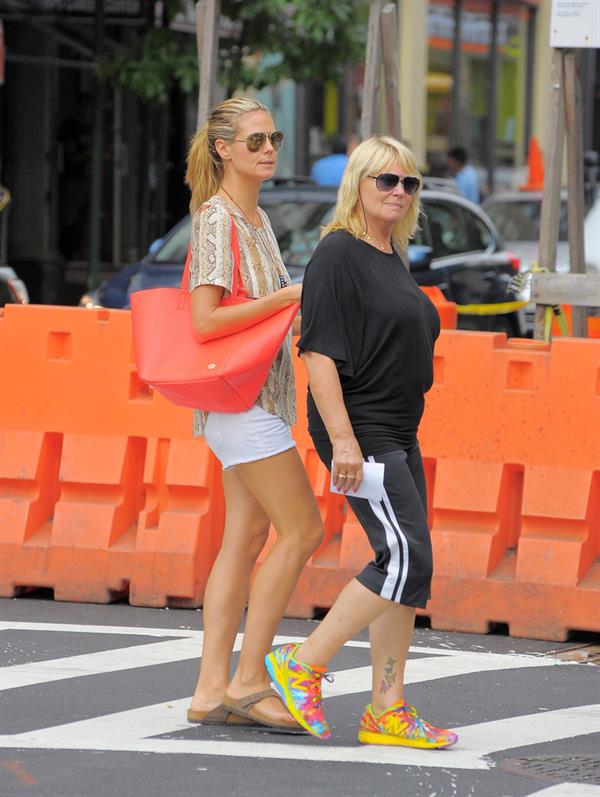 Heidi Klum shopping with her Mom Erna Klum in NYC on June 24, 2013