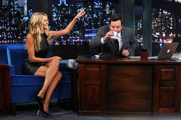 Heidi Klum on Late Night with Jimmy Fallon in New York on September 4, 2013