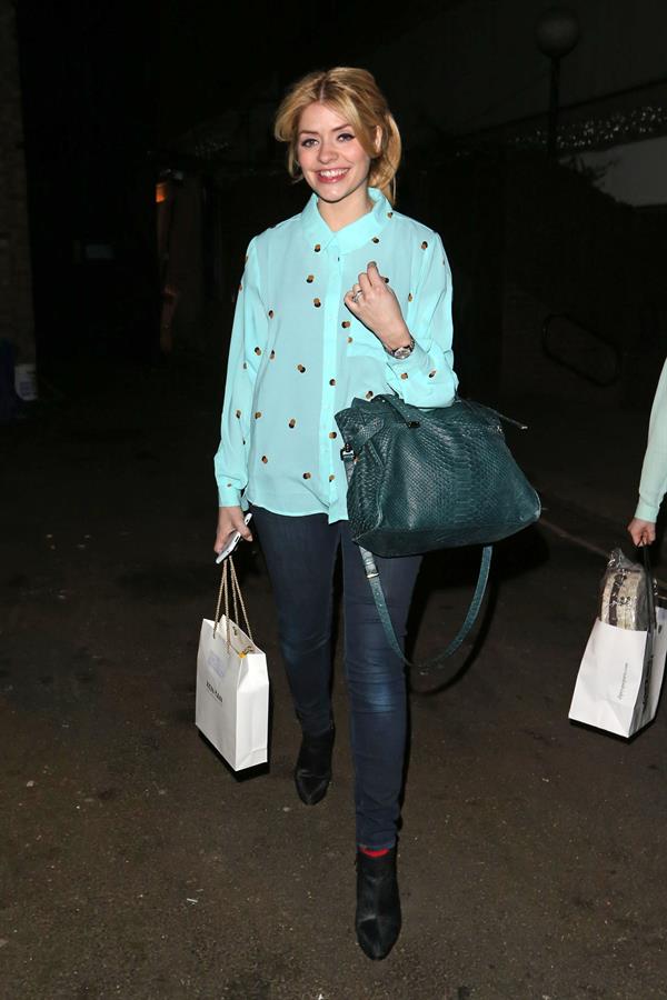 Holly Willoughby Riverside studios in London, Feb 27, 2013 