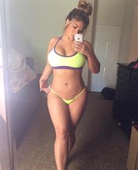 Jojo Babie in a bikini taking a selfie