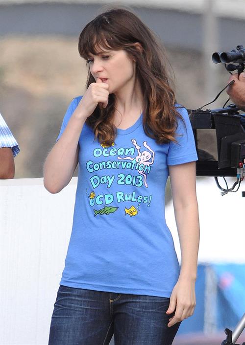 Zooey Deschanel – “New Girl” set in Malibu 10/7/13  