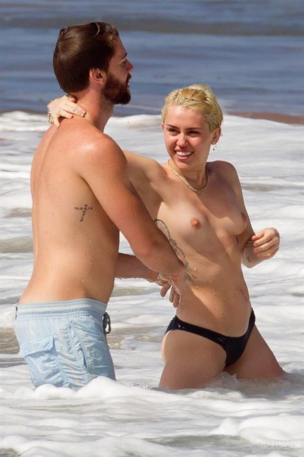 Miley Cyrus Topless In Maui