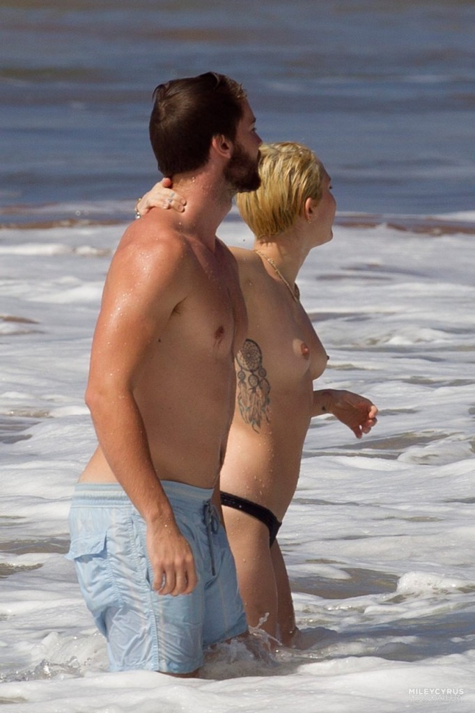 Miley Cyrus Topless In Maui