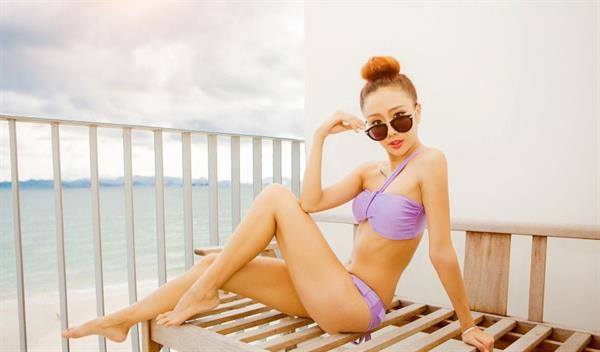 Fan Pei Ting in a bikini