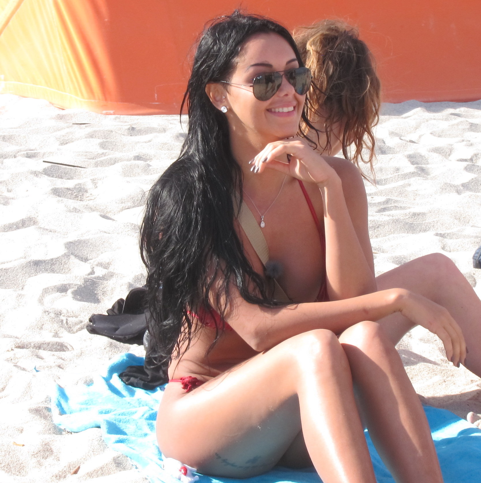 Nabilla Benattia in a bikini