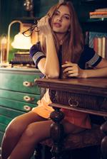 Leggy Taya Vais with Glasses