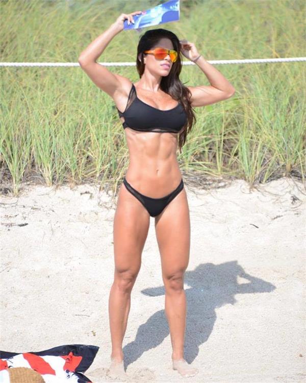 Michelle Lewin in a bikini