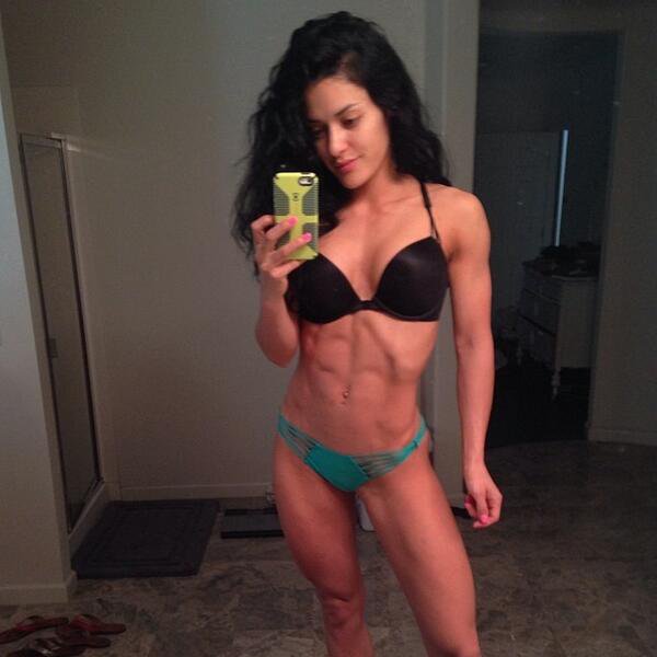 Jessica Arevalo in lingerie taking a selfie