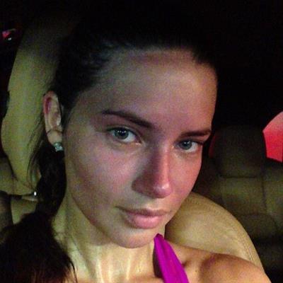 Adriana Lima taking a selfie