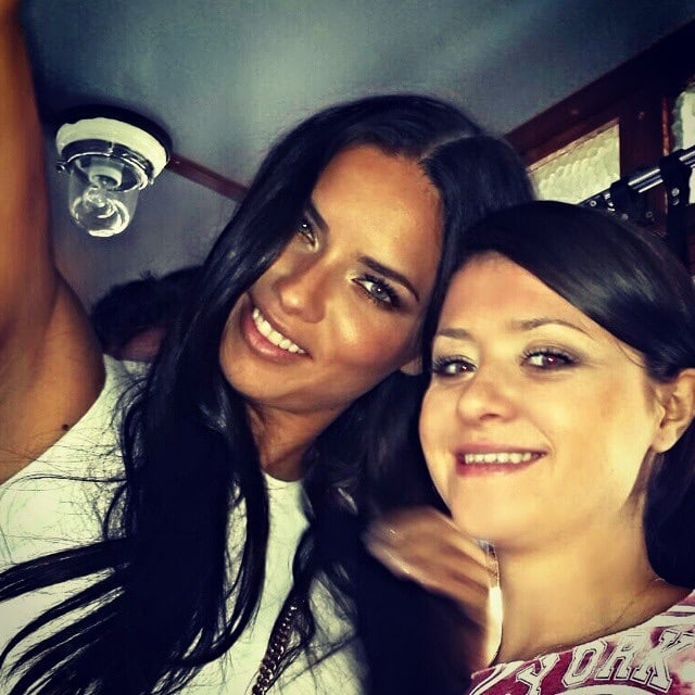 Adriana Lima taking a selfie