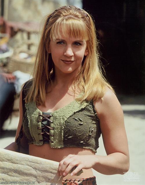Renee O'Connor in a bikini