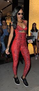 Rihanna - Shows off her toned physique in London in a $198 Adidas Originals Opening Ceremony (19.07.2013) 