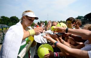Sabine Lisicki During a Practice Session Wimbledon Lawn Tennis Championships in London 05.07.13 