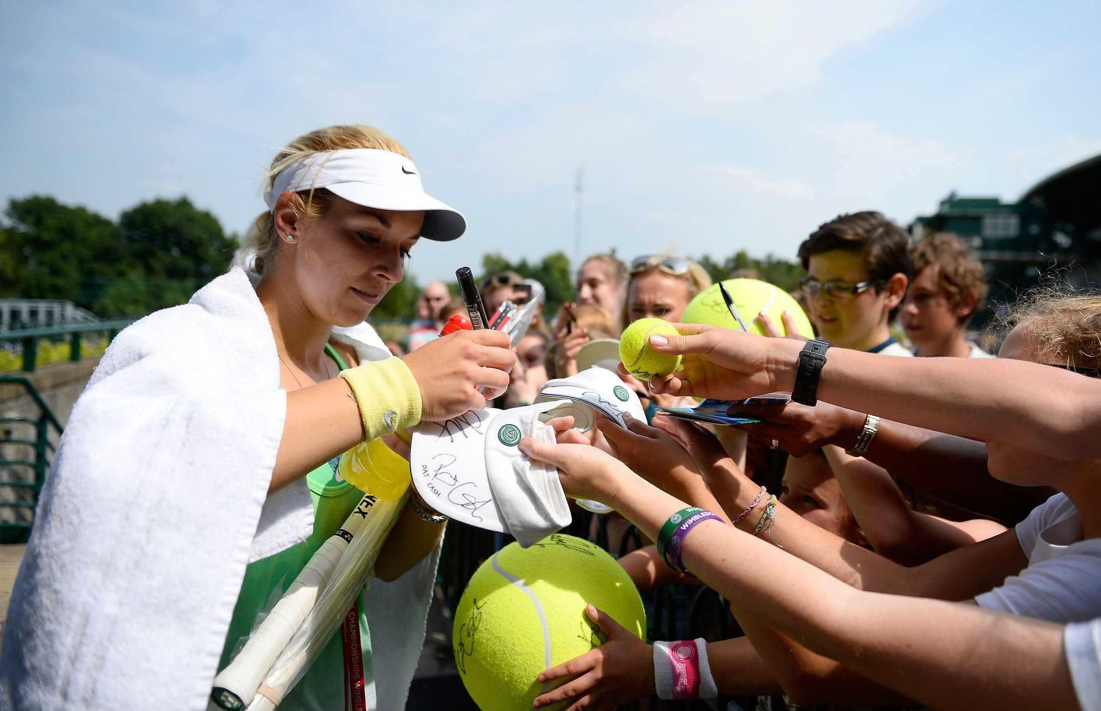 Sabine Lisicki During a Practice Session Wimbledon Lawn Tennis Championships in London 05.07.13 