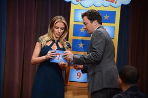 Scarlett Johansson visits Late Night with Jimmy Fallon in NYC 9/13/13 