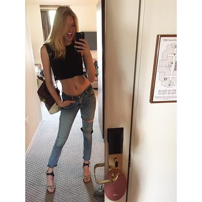 Romee Strijd taking a selfie