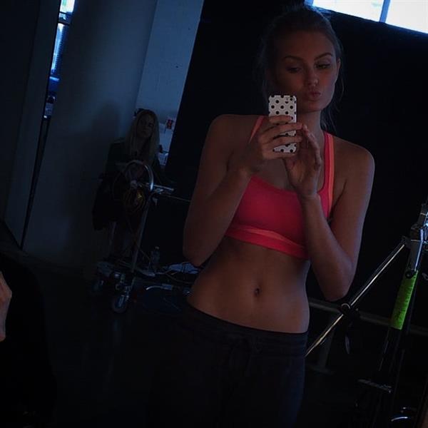 Romee Strijd taking a selfie