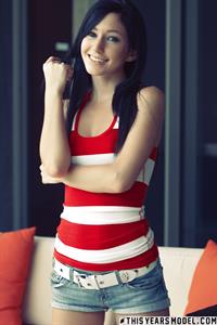 Catie Minx Is a Kitty Cat in jean shorts