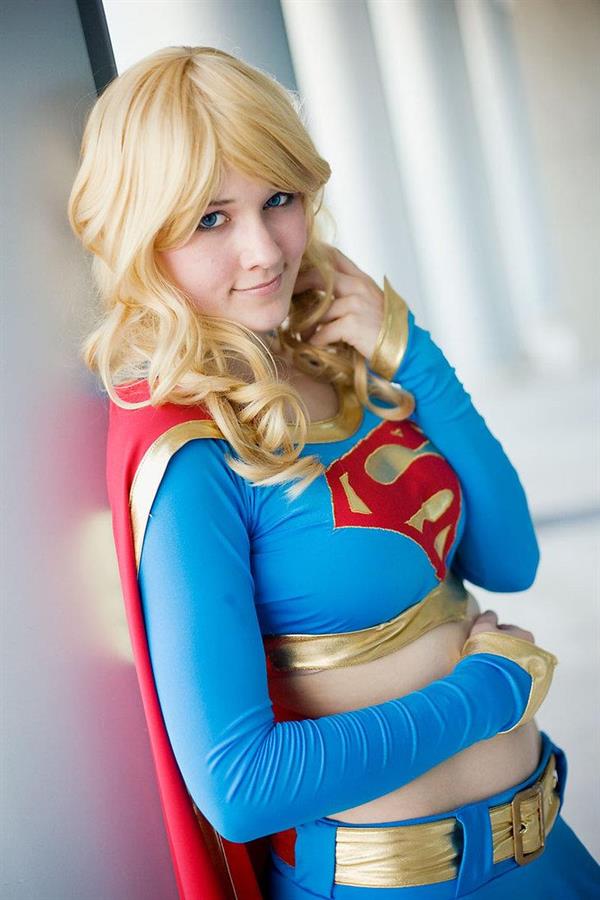 Girls dressed up as Supergirl