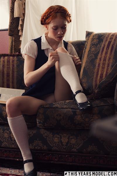 Dolly Studies Herself Hard