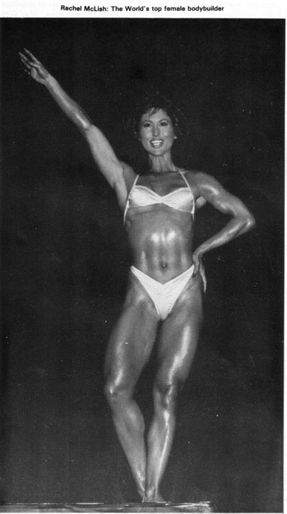 Rachel McLish in a bikini