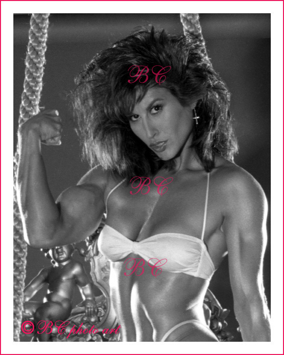 Rachel McLish in a bikini