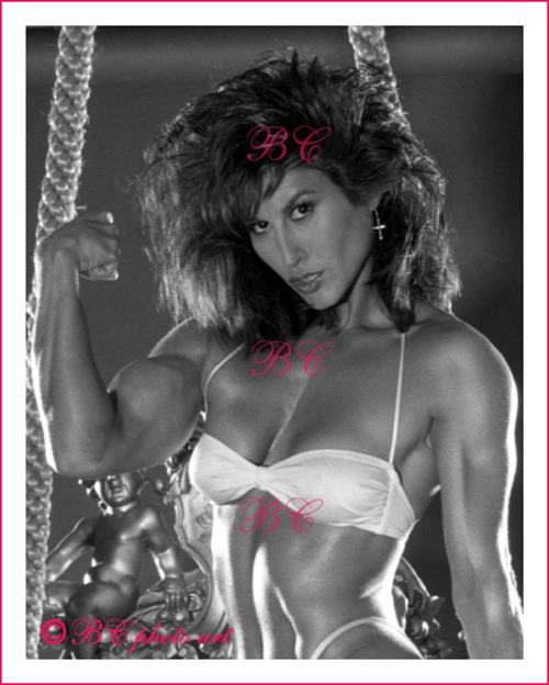 Rachel McLish in a bikini