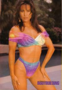 Rachel McLish in a bikini