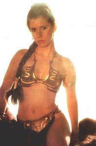 Carrie Fisher in a bikini
