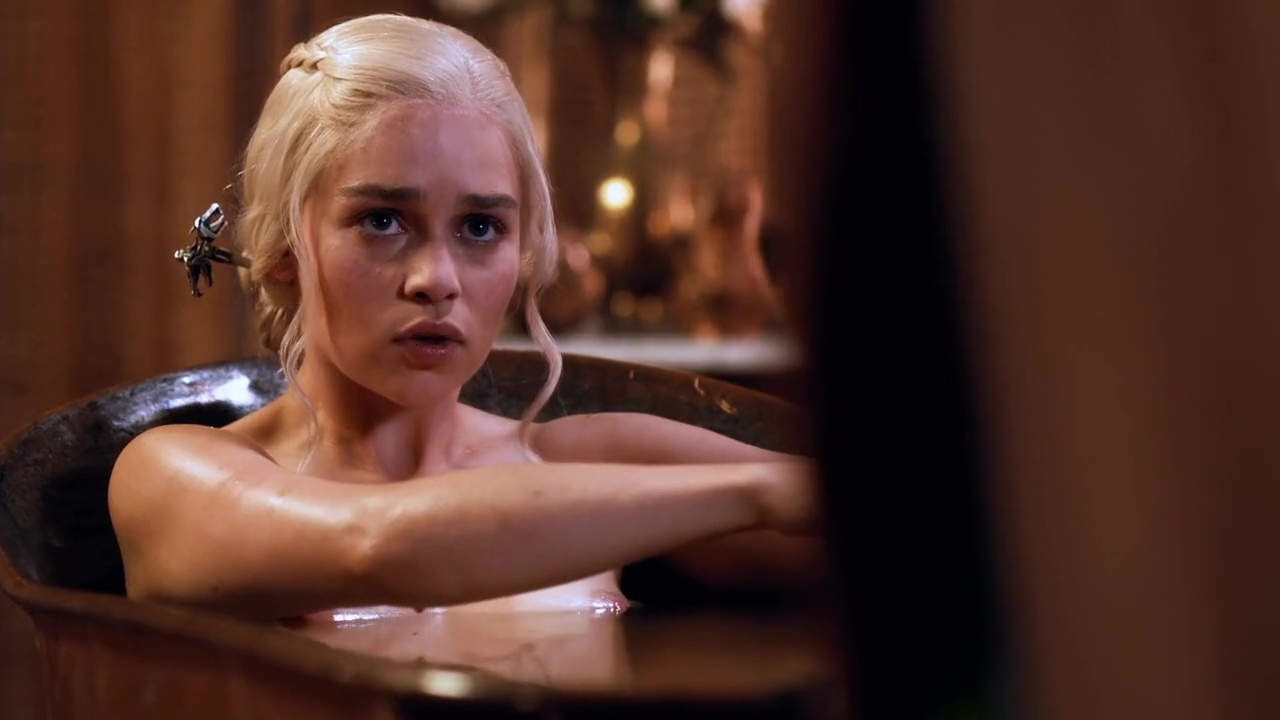 Emilia Clarke - Game of Thrones S3E8. Rating = 8.21/10