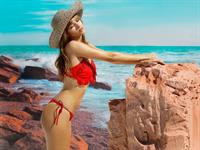 María Eugenia Suárez in a bikini