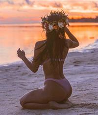 Nicole Isaacs in a bikini