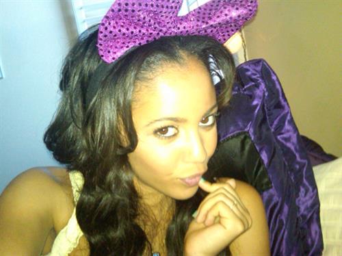 Vanessa Morgan taking a selfie