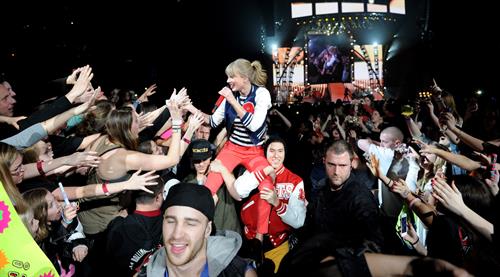 Taylor Swift In Concert at the Prudential Center in Newark, New Jersey on The RED Tour Mar. 27, 2013 