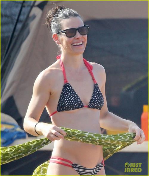 Evangeline Lilly in a bikini