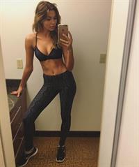 Sandra Kubicka in lingerie taking a selfie
