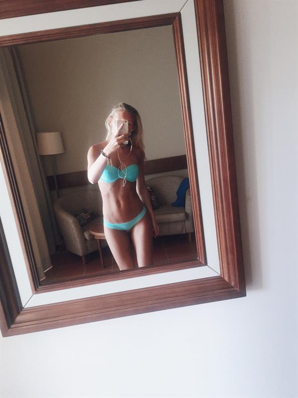 Anonymous in a bikini taking a selfie