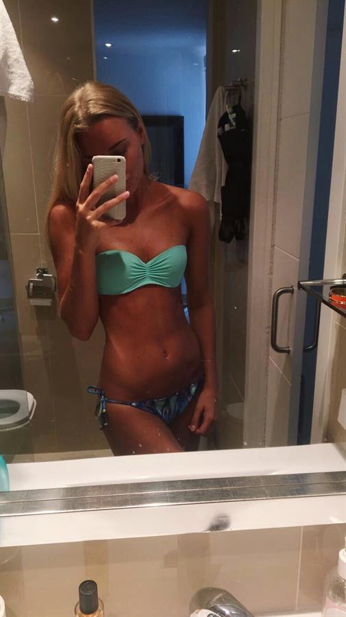 Anonymous in a bikini taking a selfie